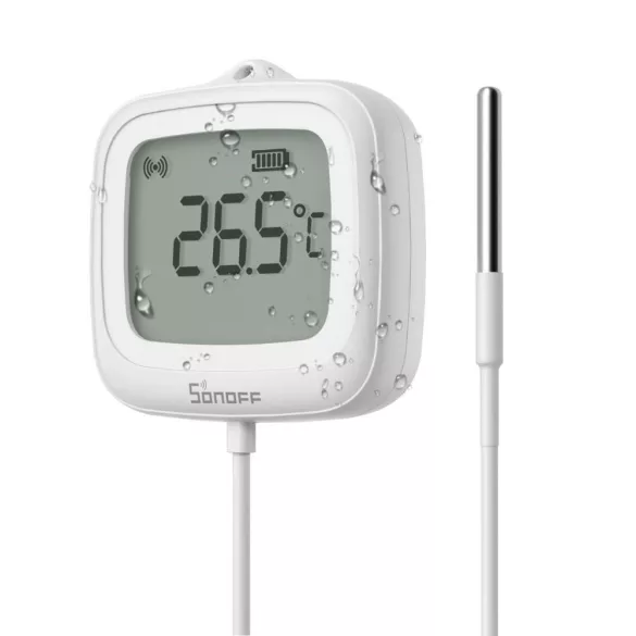 Sonoff SNZB-02LD – érzékelőszondás kültéri hőmérő képernyővel, Zigbee 3.0 (SNZB-02LD)