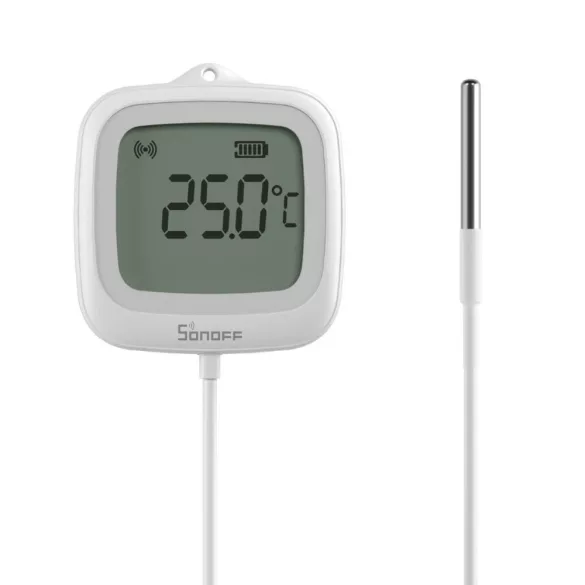 Sonoff SNZB-02LD – érzékelőszondás kültéri hőmérő képernyővel, Zigbee 3.0 (SNZB-02LD)