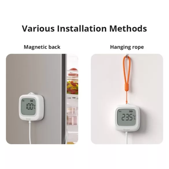 Sonoff SNZB-02LD – érzékelőszondás kültéri hőmérő képernyővel, Zigbee 3.0 (SNZB-02LD)