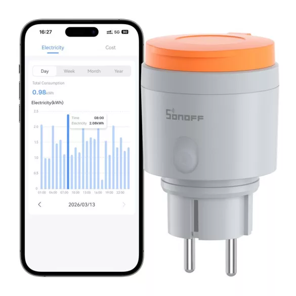S61s Outdoor plug – kültéri okos konnektor fogyasztásméréssel, Wi-Fi, Matter (S61STPF-PM-O)