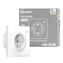   Sonoff Orb Socket Matter Over WiFi Smart Wall Socket  – okos fali dugalj Fusion Orb kerethez, fogyasztás méréssel, Wi-Fi, Matter, fehér (WS01TPF-E)