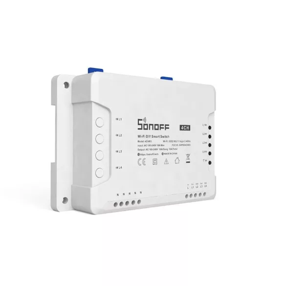 Sonoff 4CH R3 – 4 áramkörös 230V AC relé, Wi-Fi