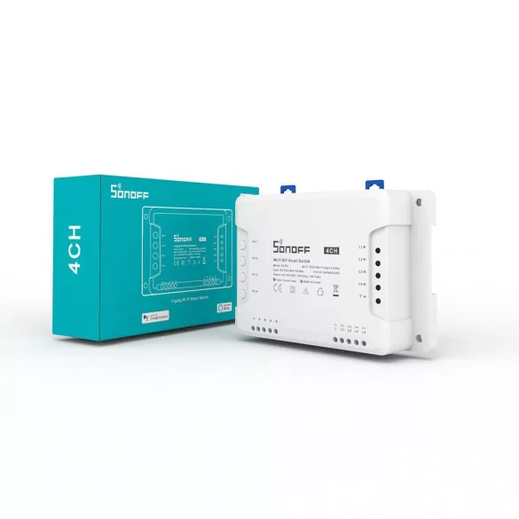 Sonoff 4CH R3 – 4 áramkörös 230V AC relé, Wi-Fi