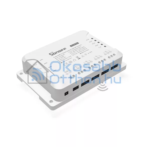 Sonoff 4CH Pro R3 – 4 áramkörös NO/NC relé, DIN, Wi-Fi, RF433