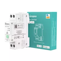   Sonoff Basic DIN Rail  – DIN-sínre szerelhető 32A okos relémodul fogyasztásméréssel, WiFi, Bluetooth , Matter (BASIC-1GSP)