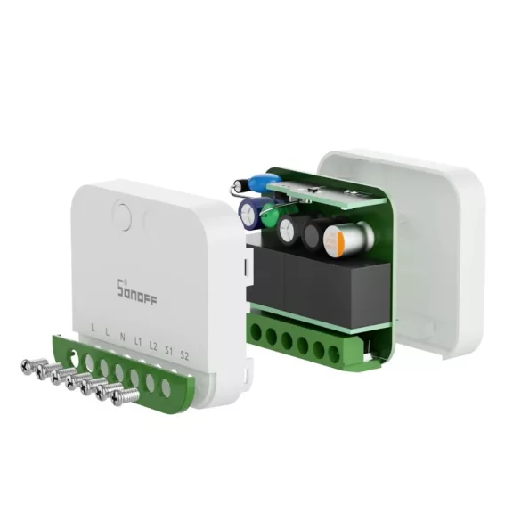 Sonoff MINI DUO 2-Gang Matter Over WiFi Smart Switch – két áramkörös mini relémodul, Wi-Fi, Matter (MINI-2GS)