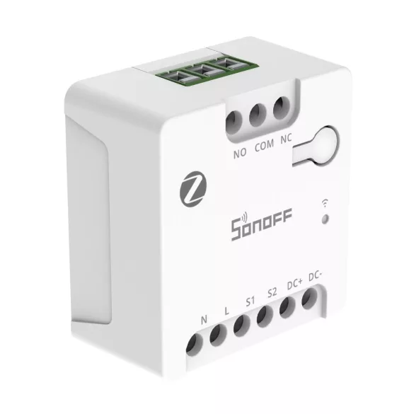 Sonoff Zigbee Dry Contact Smart Switch – okos mini relémodul, NO/NC kimenettel, Zigbee, fehér (MINI-ZBD)