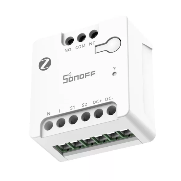 Sonoff Zigbee Dry Contact Smart Switch – okos mini relémodul, NO/NC kimenettel, Zigbee, fehér (MINI-ZBD)