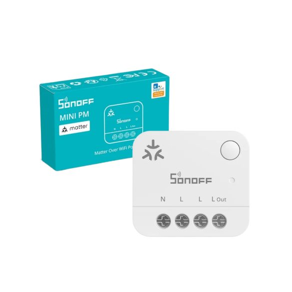 Sonoff Matter Over WiFi Power Meter  – 1 áramkörös fogyasztásmérő, Matter, Wi-Fi (MINI-1GP)