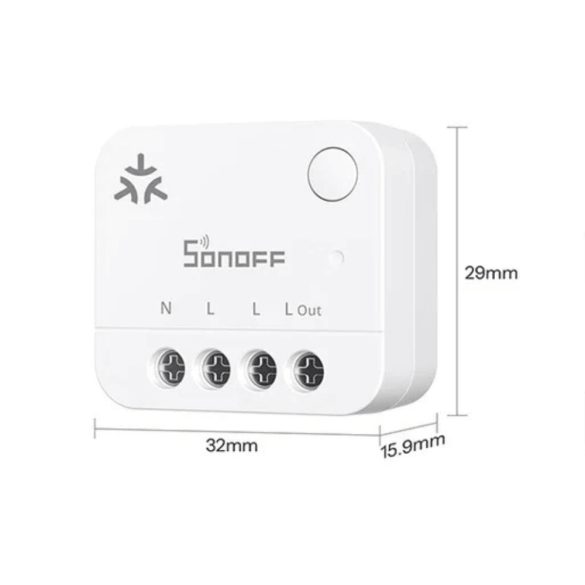 Sonoff Matter Over WiFi Power Meter  – 1 áramkörös fogyasztásmérő, Matter, Wi-Fi (MINI-1GP)
