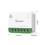 Sonoff MINI ONE PM – relé modul, 1 áramkörös, fogyasztásmérős, Wi-Fi, Matter (MINI-1GSP)