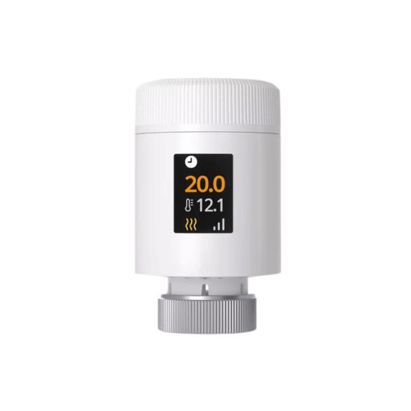 Sonoff TRV Gen2 – termosztatikus radiátorszelep, IPS kijelzővel, Zigbee, Bluetooth, fehér (TRV-ZBT)