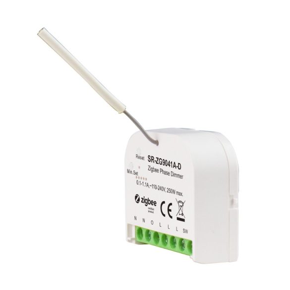 Sunricher Zigbee retrofit dimmer (fényerőszabályzó) modul, 230V csak fázis, 250W (SR-ZG9041A-D)