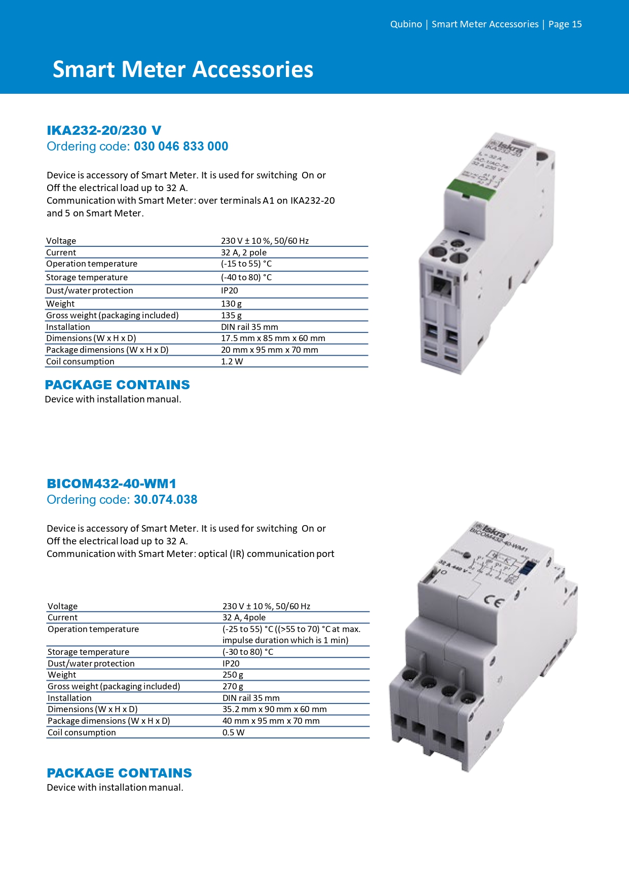 Qubino Contactor (IKA232-20/230V)