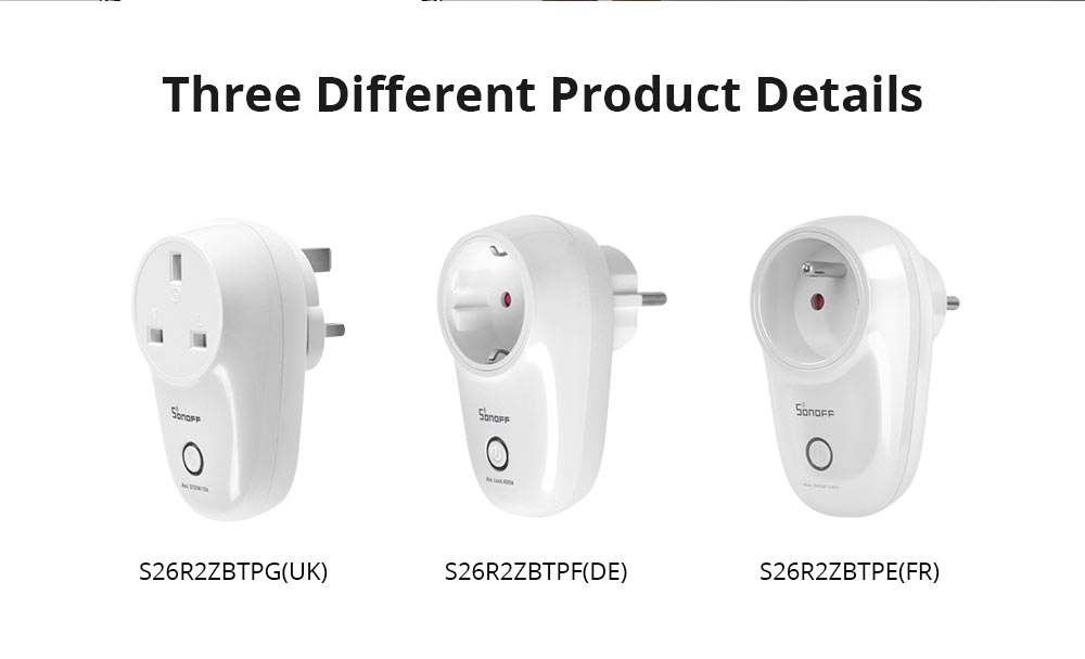 Sonoff S26 R2 Zigbee (S26R2ZB) Okoskonnektor